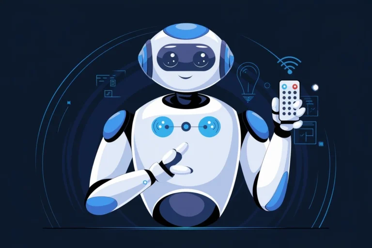 Automate Home Automation Robot Illustration